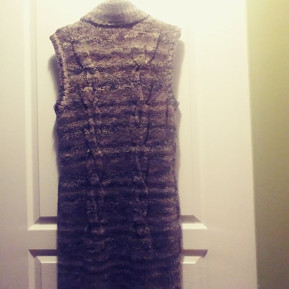 Womens M Tribal Long Sweater Vest - Picture 7 of 8